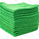Microfiber cloths are the superhero cloth of bathroom cleaning. They buff away streaks, are easy to clean, and are cheap enough that you can buy a whole stack of them.